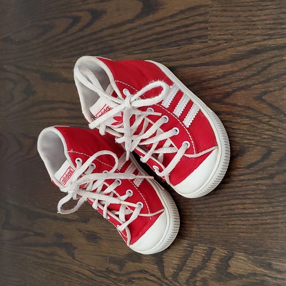 adidas Other - Adidas Red Hightops Size 5